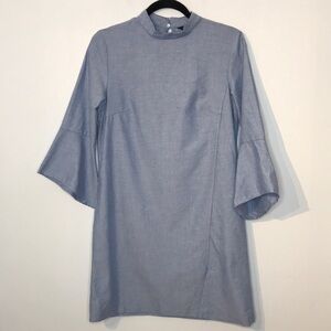 𝅺zara cotton bell sleeves pockets mini dress